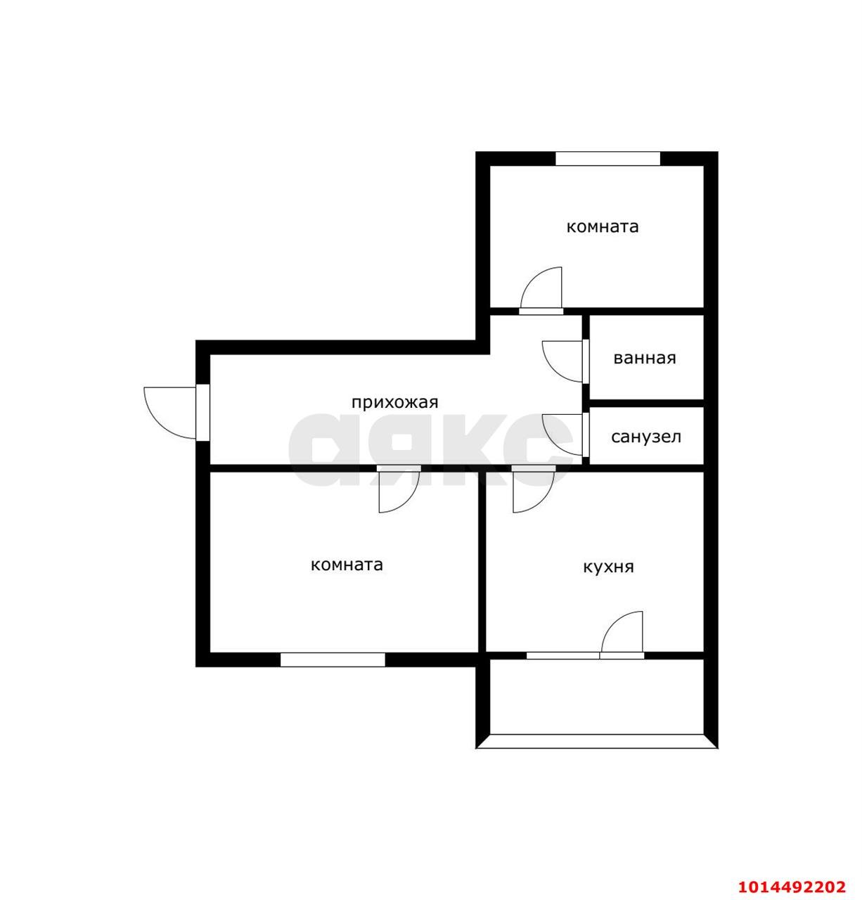 Фото №15: 2-комнатная квартира 58 м² - Краснодар, ЖК Панорама, ул. Восточно-Кругликовская, 26