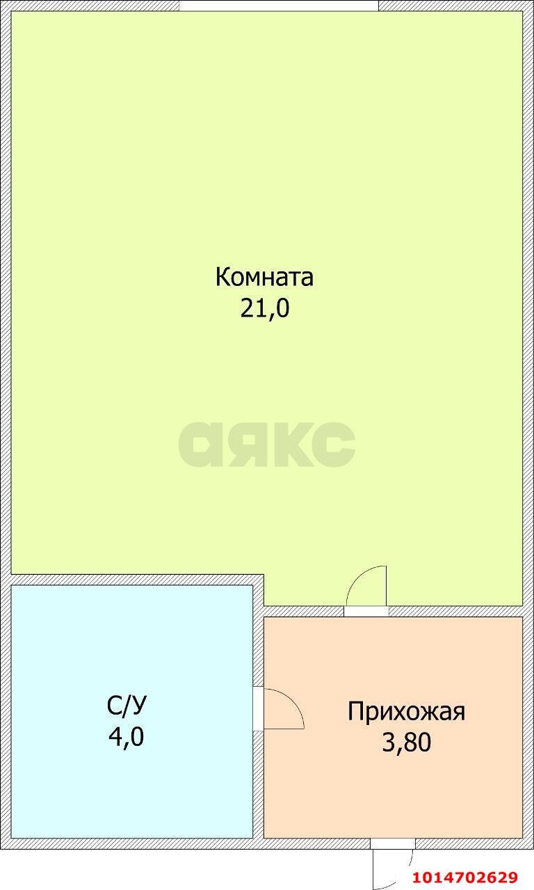 Фото №9: Студия 30 м² - Краснодар, Музыкальный, ул. имени Мусоргского М.П., 1