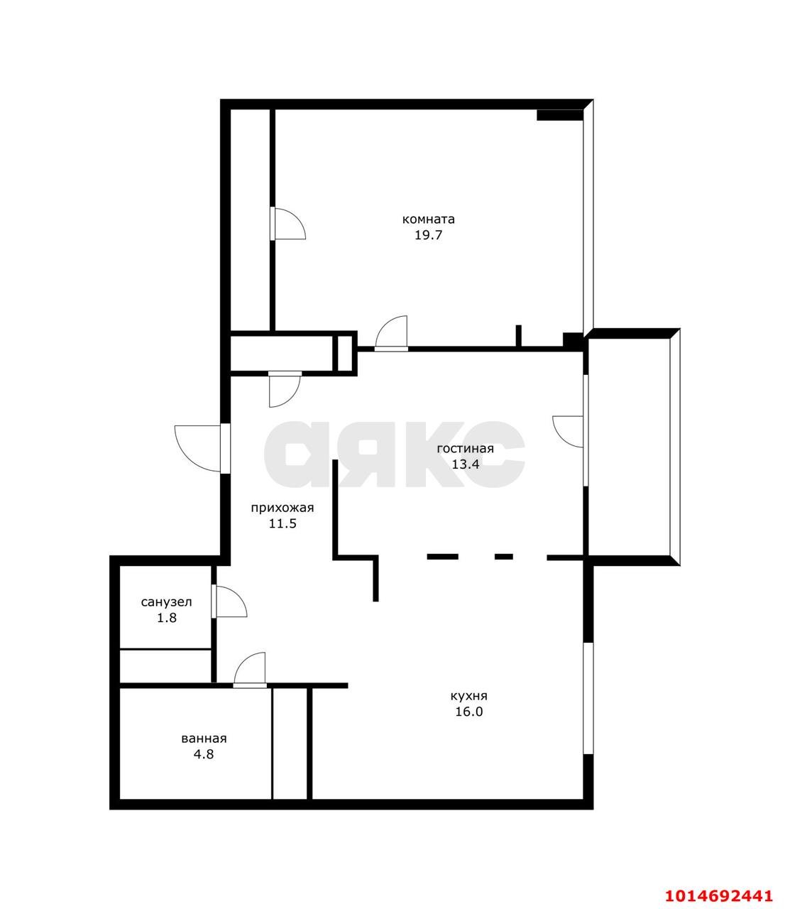 Фото №15: 2-комнатная квартира 75 м² - Краснодар, Фестивальный, ул. Дальняя, 39/3