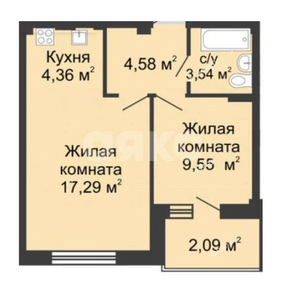 Фото №18: 2-комнатная квартира 43 м² - Ростов-на-Дону, жилой комплекс Соловьиная Роща, ул. Шаповалова, 1Ес1