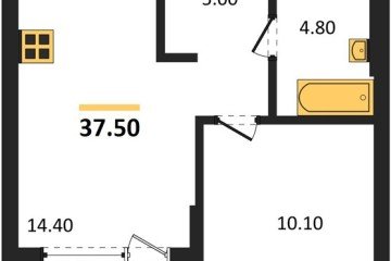 Фото №1: 1-комнатная квартира 37 м² - Краснодар, мкр. жилой комплекс Самолёт-7, 