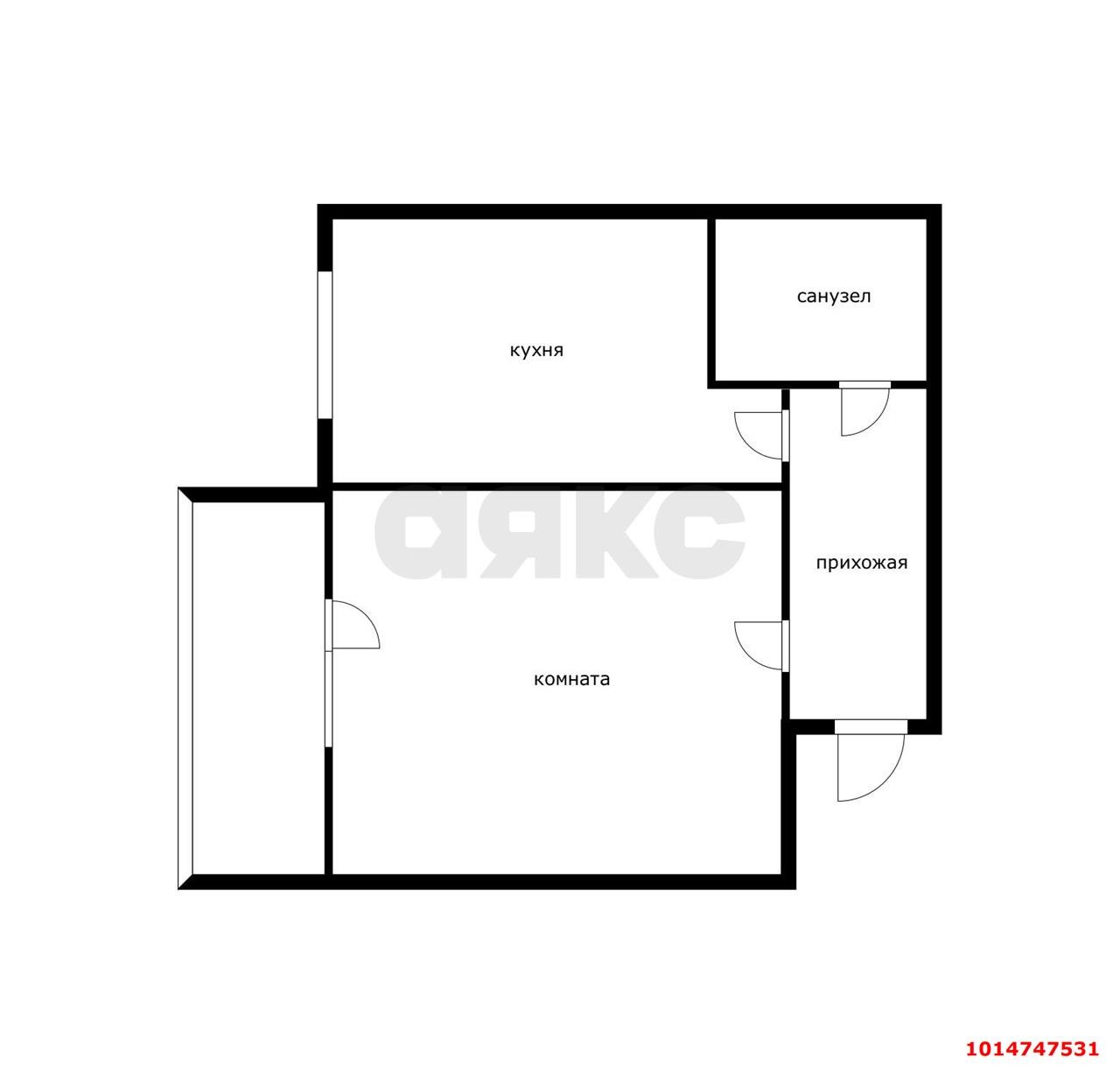 Фото №5: 1-комнатная квартира 38 м² - Российский, жилой комплекс Лучистый, ул. Шевкунова, 5