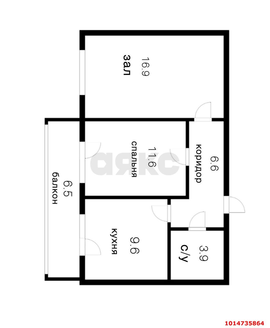 Фото №13: 2-комнатная квартира 48 м² - Краснодар, Музыкальный, ул. Московская, 140А