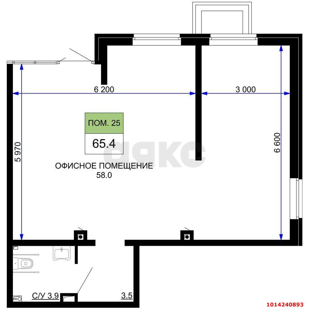 Фото №2: Коммерция 65 м² - Краснодар, Прикубанский внутригородской округ, мкр. жилой комплекс Дыхание, ул. Лётчика Позднякова, 2к23