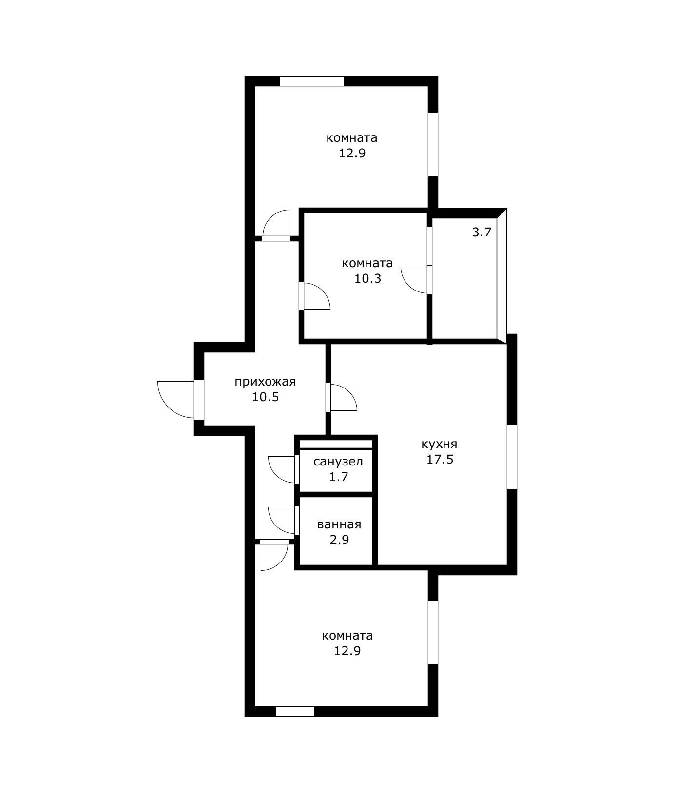 Фото №12: 3-комнатная квартира 71 м² - Краснодар, Прикубанский внутригородской округ, мкр. жилой комплекс Новые Сезоны, ул. Скандинавская, 1к5