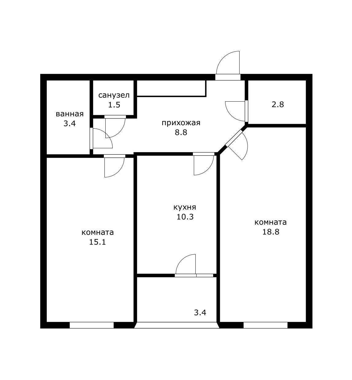 Фото №9: 2-комнатная квартира 64 м² - Краснодар, Центральный внутригородской округ, мкр. Центральный, ул. Красная, 176