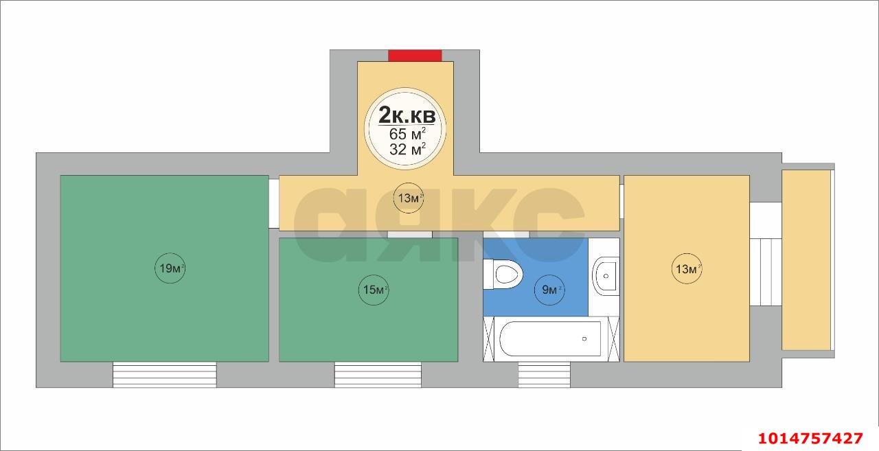 Фото №18: 2-комнатная квартира 67 м² - Краснодар, Завод Радиоизмерительных Приборов, ул. Вологодская, 20