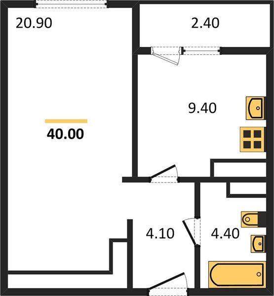 Фото №1: 1-комнатная квартира 42 м² - Краснодар, Прикубанский внутригородской округ, мкр. жилой комплекс Югге