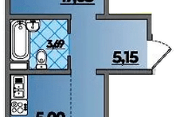 Фото №1: 1-комнатная квартира 44 м² - Берёзовый, мкр. жилой комплекс Молодёжный-2, 