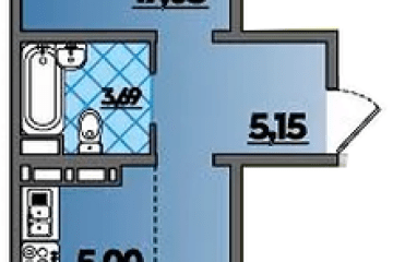 Фото №1: 1-комнатная квартира 44 м² - Берёзовый, мкр. жилой комплекс Молодёжный-2, 