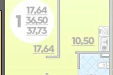 Фото №1: 1-комнатная квартира 37 м² - Берёзовый, мкр. жилой комплекс Молодёжный-2, 