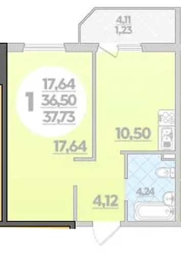 Фото №1: 1-комнатная квартира 37 м² - Берёзовый, Прикубанский внутригородской округ, мкр. жилой комплекс Молодёжный-2