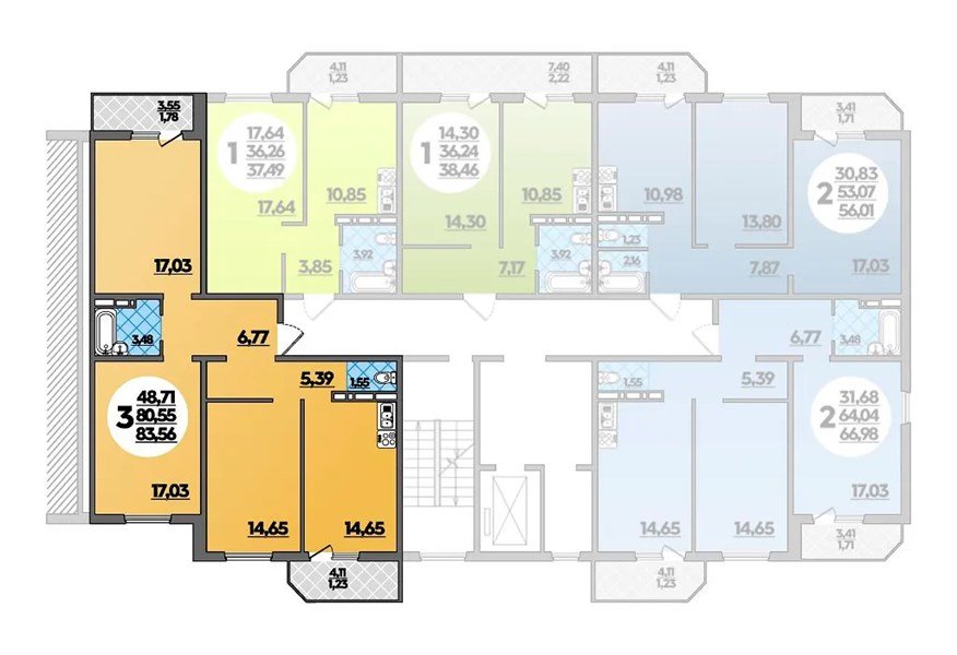 Фото №8: 1-комнатная квартира 37 м² - Берёзовый, Прикубанский внутригородской округ, мкр. жилой комплекс Молодёжный-2