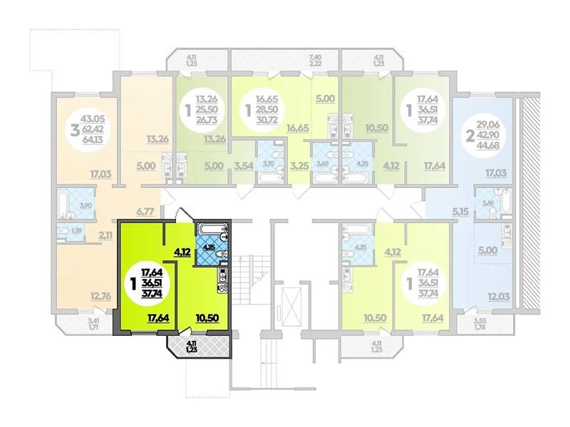 Фото №8: 2-комнатная квартира 64 м² - Берёзовый, Прикубанский внутригородской округ, мкр. жилой комплекс Молодёжный-2