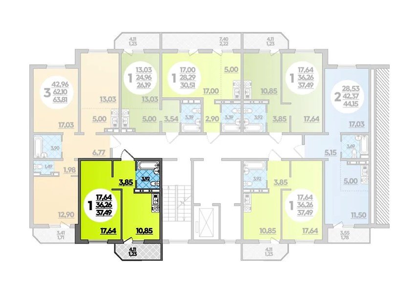 Фото №8: 2-комнатная квартира 63 м² - Берёзовый, Прикубанский внутригородской округ, мкр. жилой комплекс Молодёжный-2