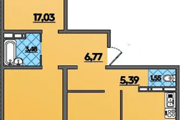 Фото №1: 3-комнатная квартира 82 м² - Берёзовый, мкр. жилой комплекс Молодёжный-2, 