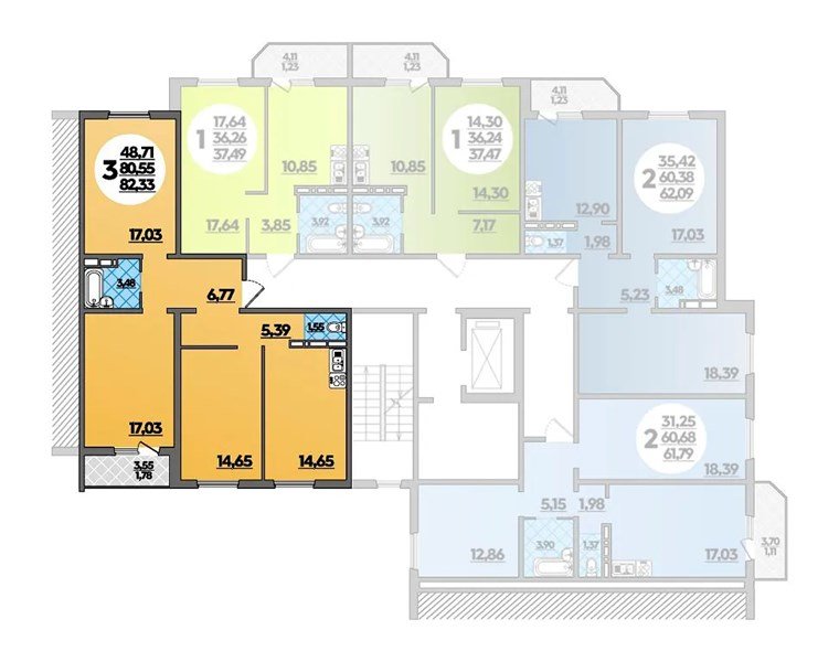Фото №8: 1-комнатная квартира 37 м² - Берёзовый, Прикубанский внутригородской округ, мкр. жилой комплекс Молодёжный-2