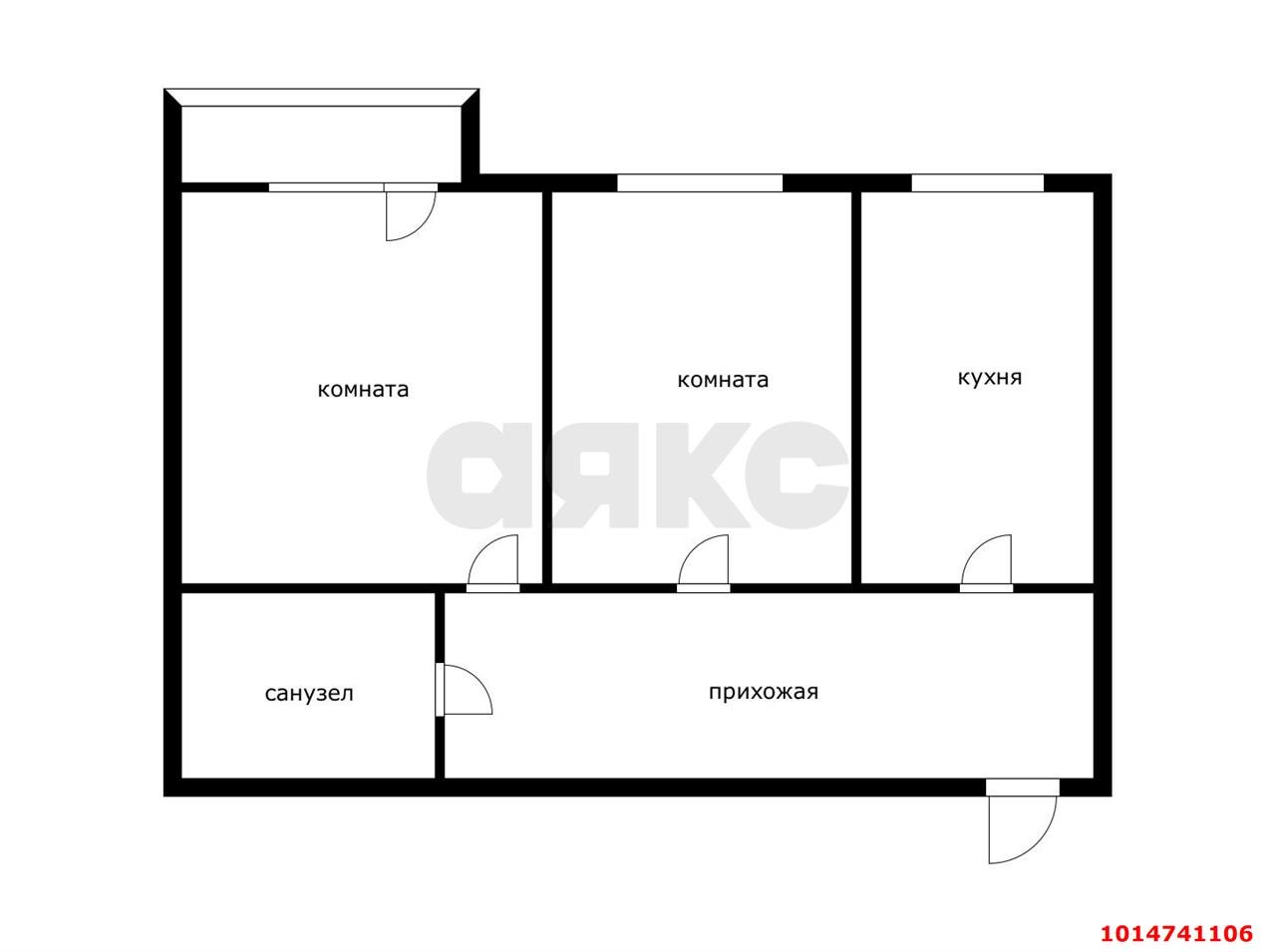 Фото №14: 2-комнатная квартира 56 м² - Новая Адыгея, жилой комплекс Тургеневский, ул. Тургеневское шоссе, 3/7