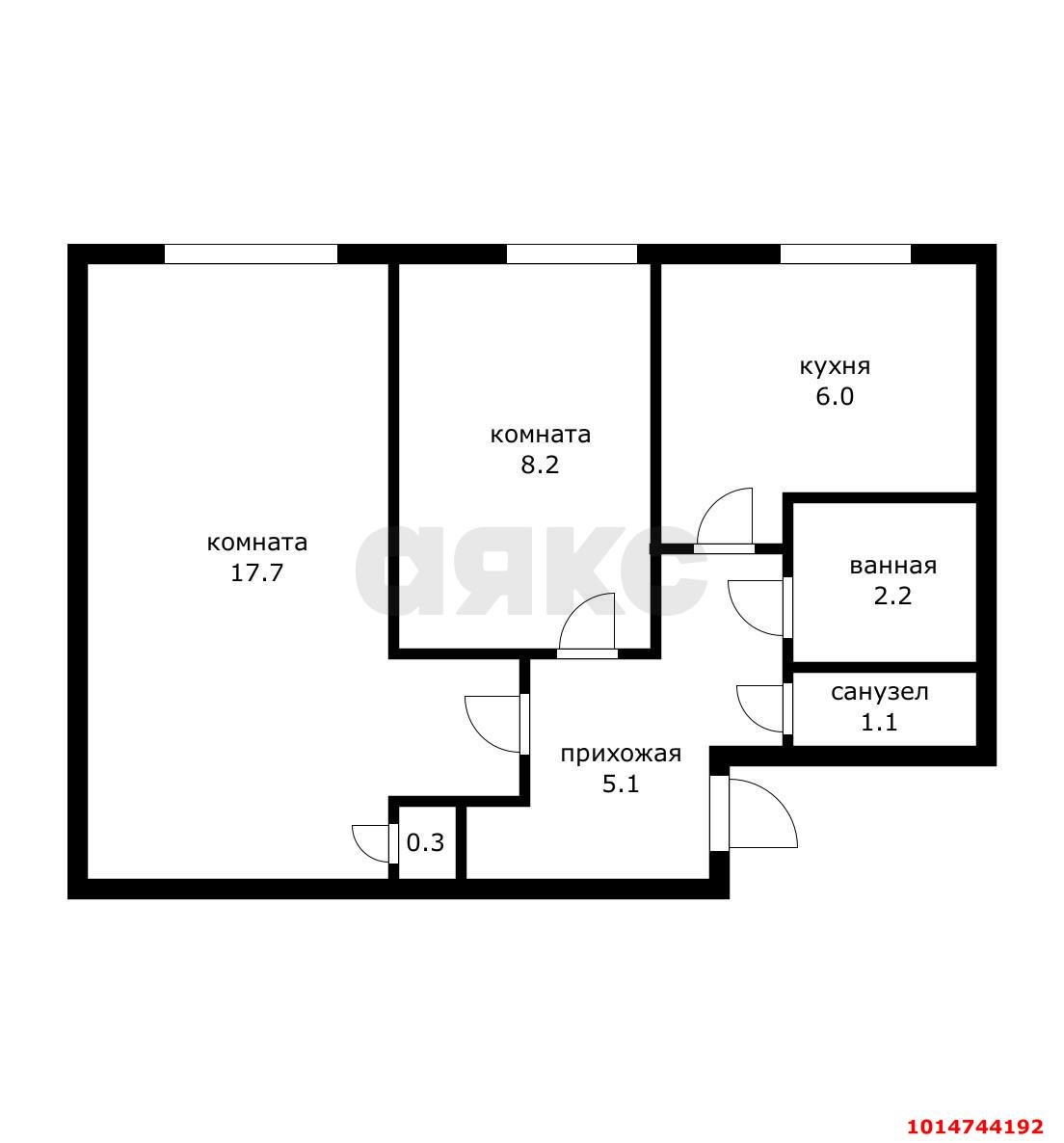 Фото №14: 2-комнатная квартира 40 м² - Плодородный, Прикубанский внутригородской округ, ул. Плодородная, 5