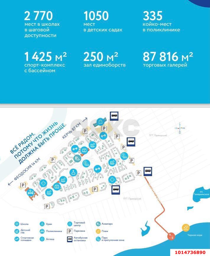 Фото №9: 1-комнатная квартира 42 м² - Приморский, жилой комплекс Просторы Крыма, 