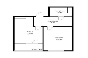 Фото №3: 1-комнатная квартира 42 м² - Приморский, мкр. ЖК Просторы Крыма, 