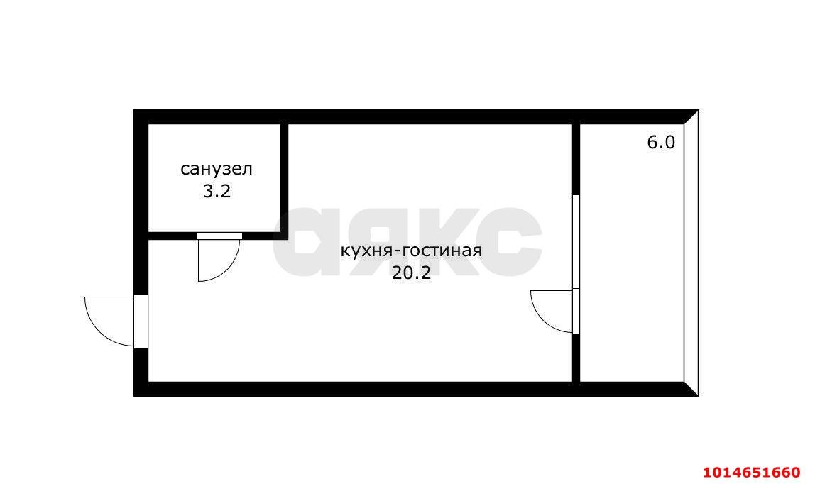 Фото №9: Студия 27 м² - Краснодар, Завод Радиоизмерительных Приборов, ул. Кадетская, 5