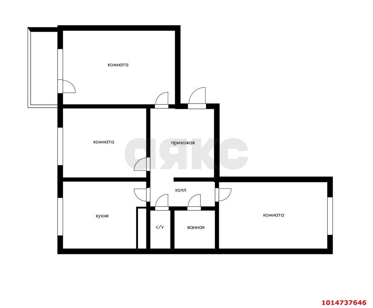 Фото №19: 3-комнатная квартира 68 м² - Яблоновский, жилой комплекс Солнечный, ул. Солнечная, 55/1к5