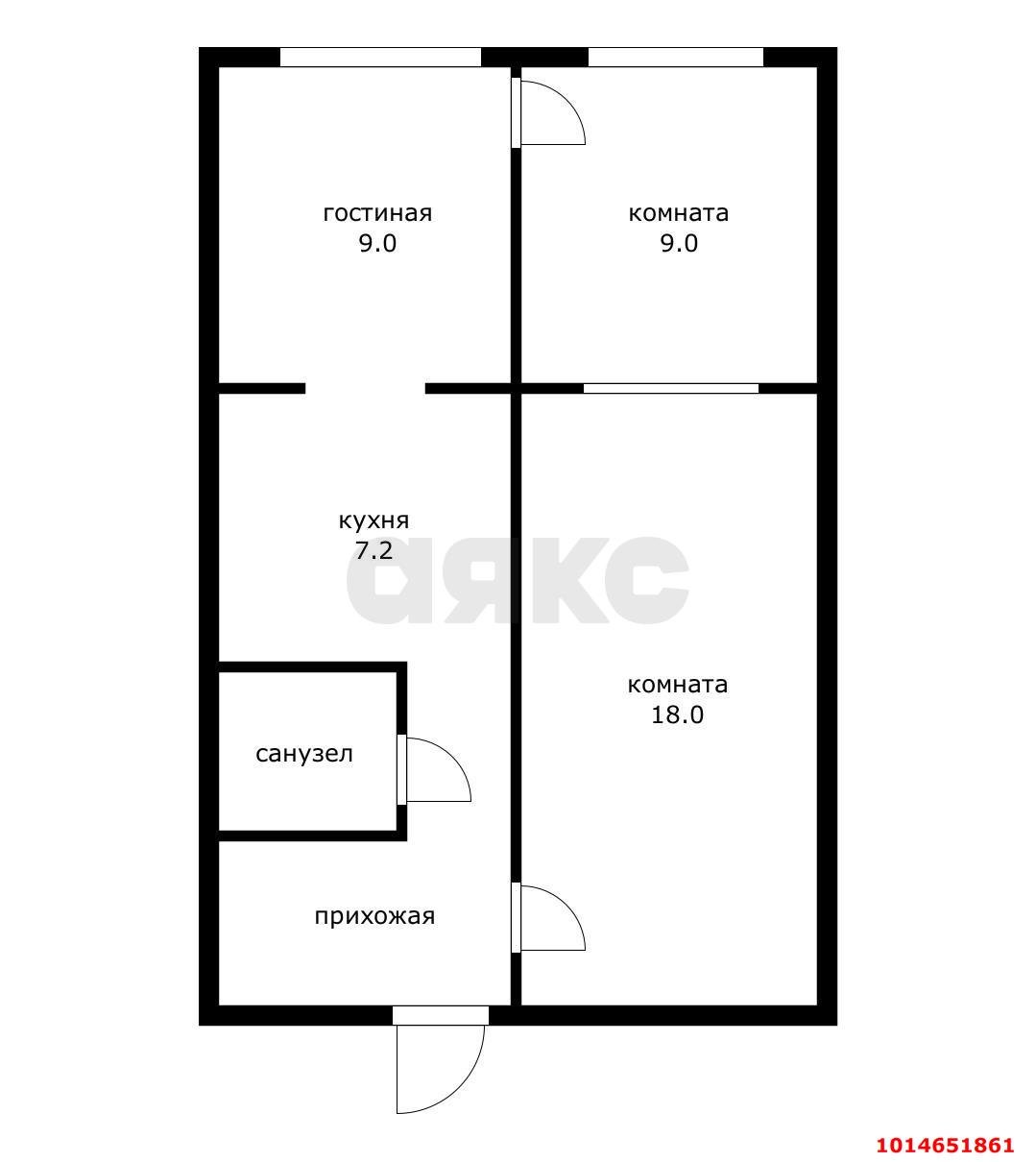 Фото №4: 1-комнатная квартира 48 м² - Краснодар, Фестивальный, ул. Ковалёва, 14
