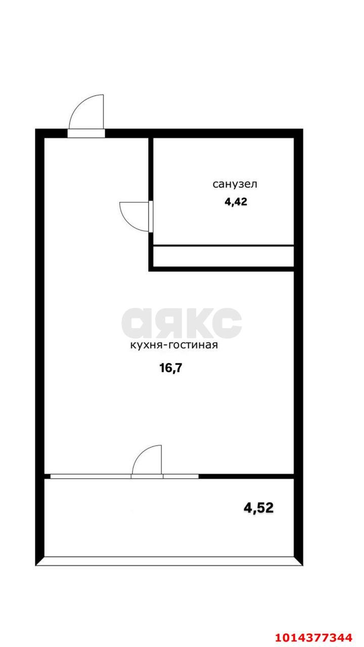Фото №4: Студия 28 м² - Краснодар, Школьный, ул. Школьная, 1