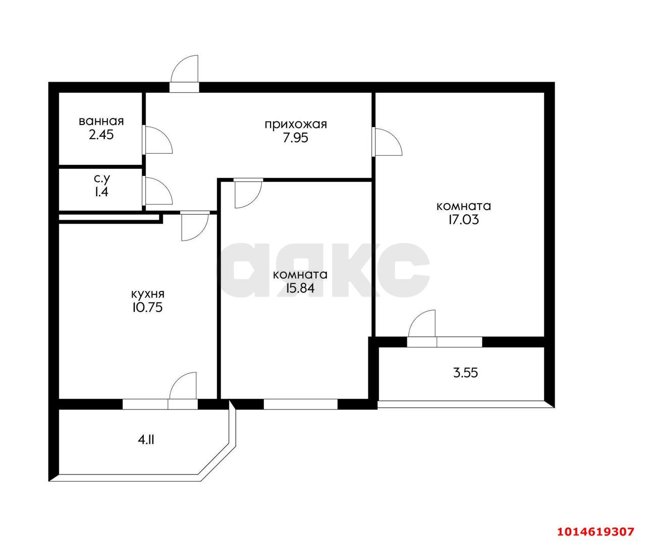 Фото №13: 2-комнатная квартира 60 м² - Краснодар, Прикубанский внутригородской округ, Восточный, мкр. жилой комплекс Квартал № 6, ул. Генерал-лейтенанта Александра Сапрунова, 9