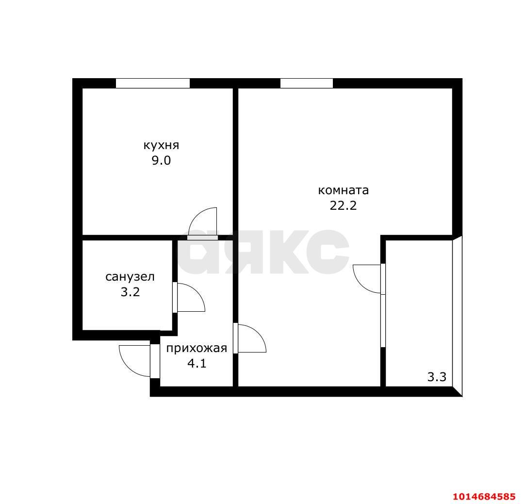 Фото №15: 1-комнатная квартира 43 м² - Краснодар, Музыкальный, ул. имени И.И. Дунаевского, 25/1