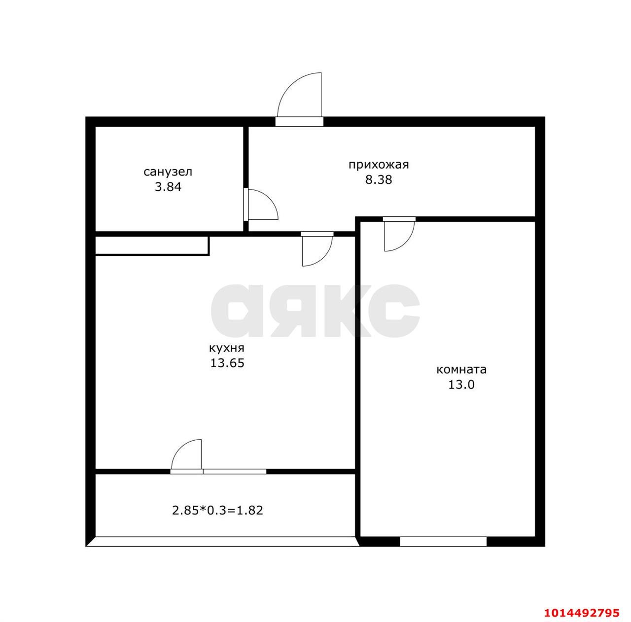 Фото №10: 1-комнатная квартира 38 м² - Краснодар, жилой комплекс Новые Сезоны, ул. Скандинавская, 1к2
