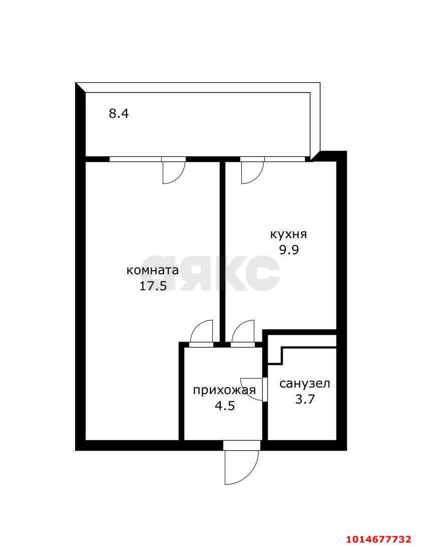 Фото №8: 1-комнатная квартира 44 м² - Краснодар, ЖК Альфа, ЖК Кино, Карасунский внутригородской округ, Хлопчато-бумажный Комбинат, мкр. жилой комплекс Кино, ул. Уральская, 100