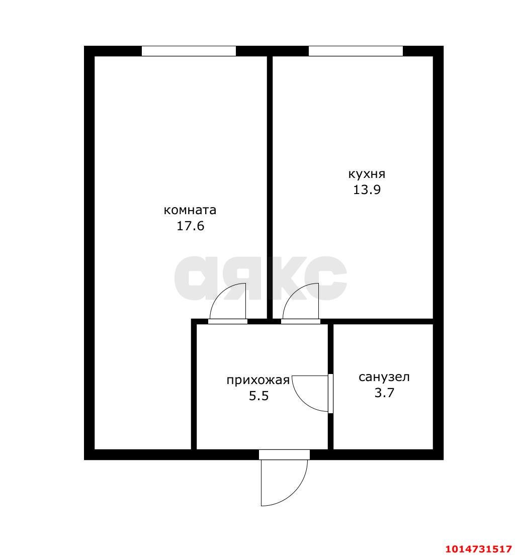 Фото №15: 1-комнатная квартира 40 м² - Краснодар, Завод Радиоизмерительных Приборов, ул. Кадетская, 8к4