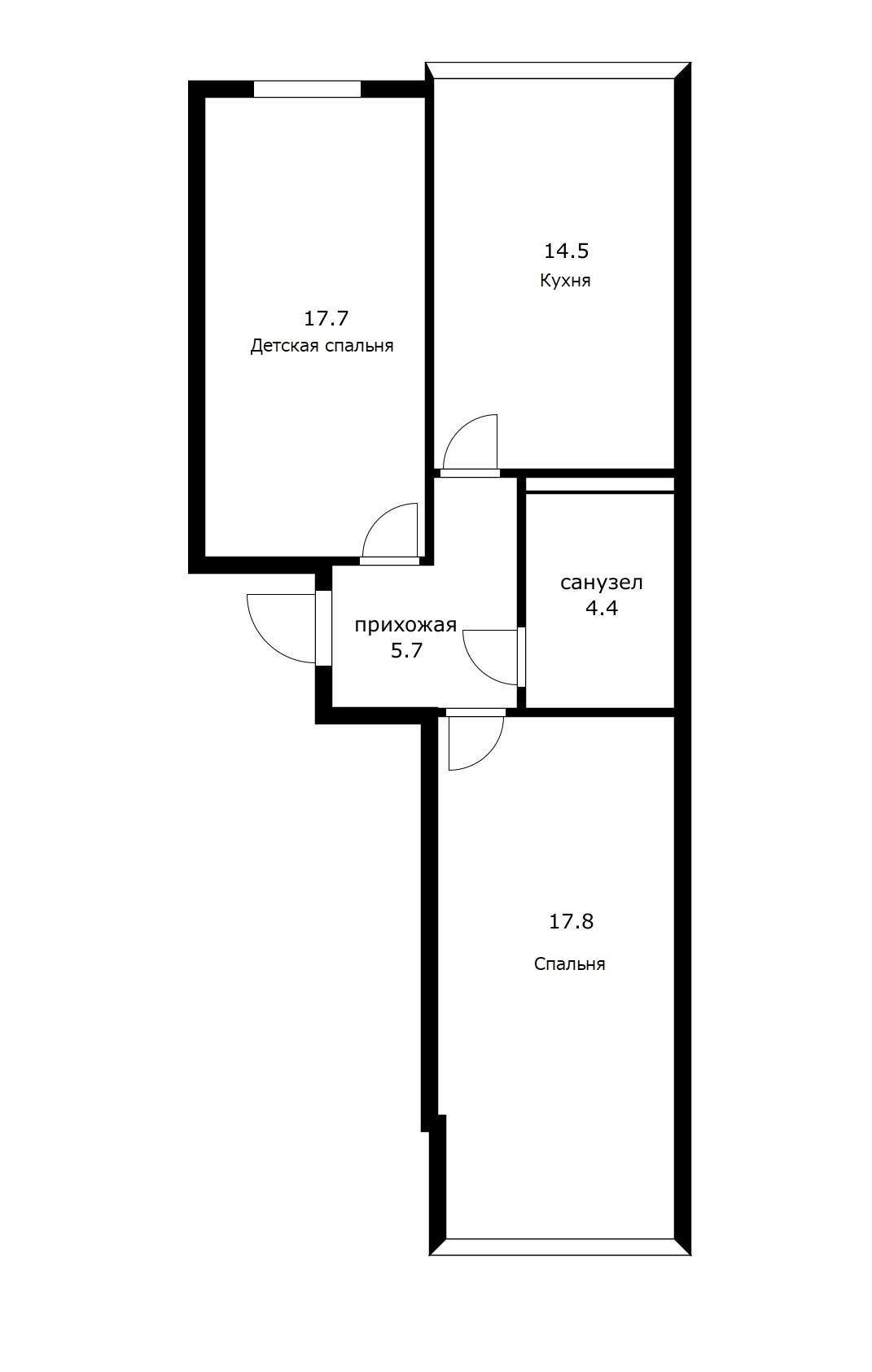 Фото №2: 2-комнатная квартира 59 м² - Краснодар, Прикубанский внутригородской округ, мкр. Горхутор, ул. имени Дзержинского, 110А