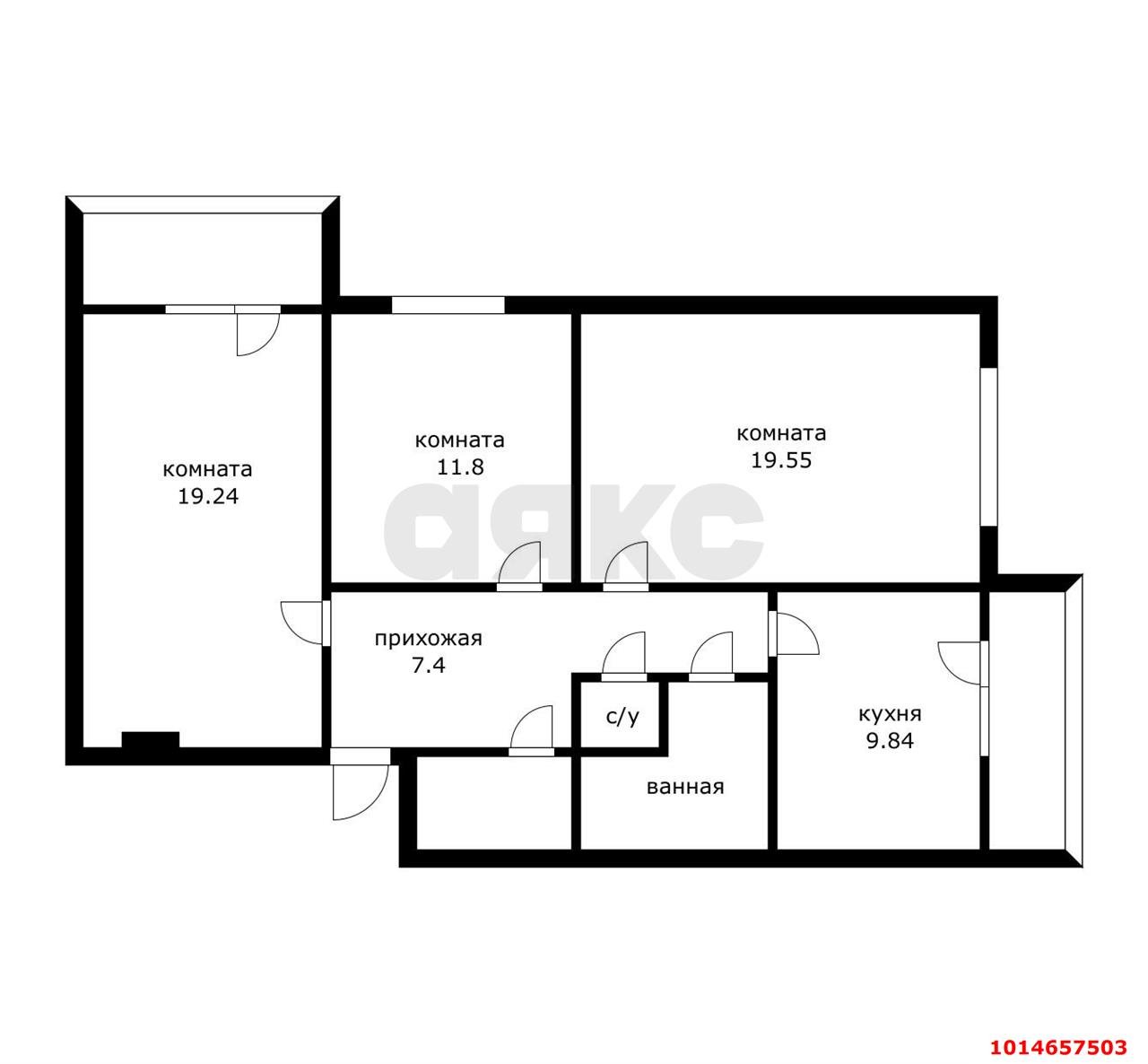 Фото №19: 3-комнатная квартира 86 м² - Краснодар, Завод Измерительных Приборов, ул. имени 40-летия Победы, 33/11