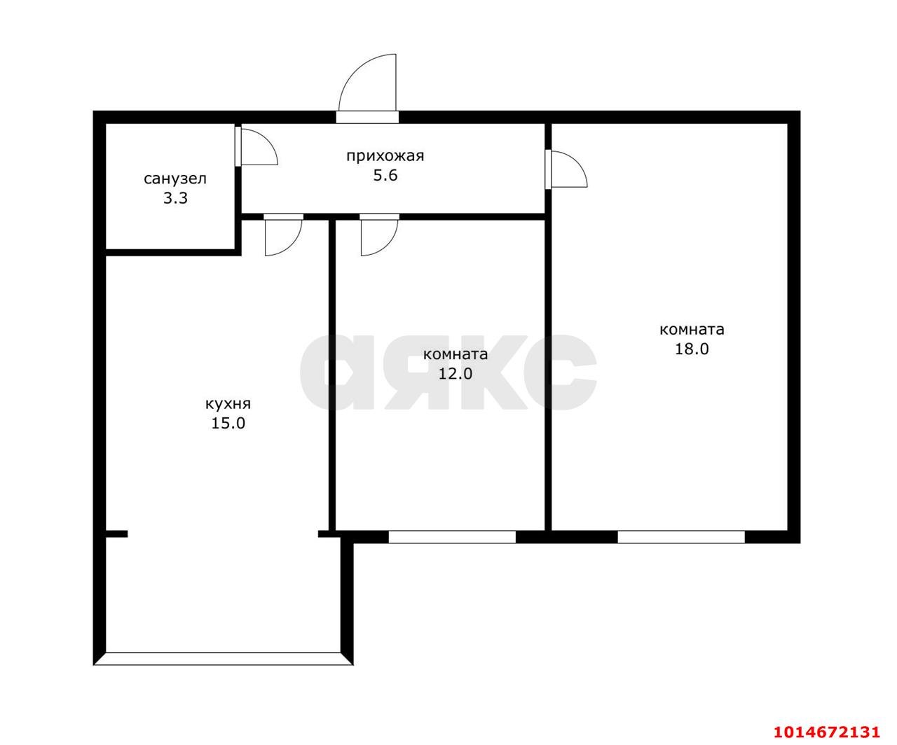 Фото №18: 2-комнатная квартира 57 м² - Российский, жилой комплекс Луч, ул. Куликова Поля, 35