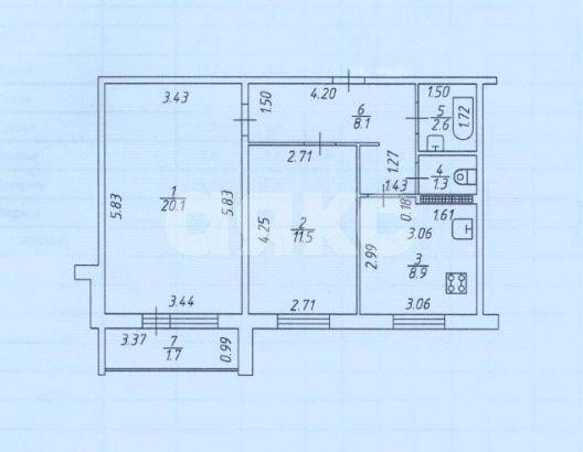 Фото №22: 3-комнатная квартира 65 м² - Нижнекамск, 34-й, ул. Рифката Гайнуллина, 16