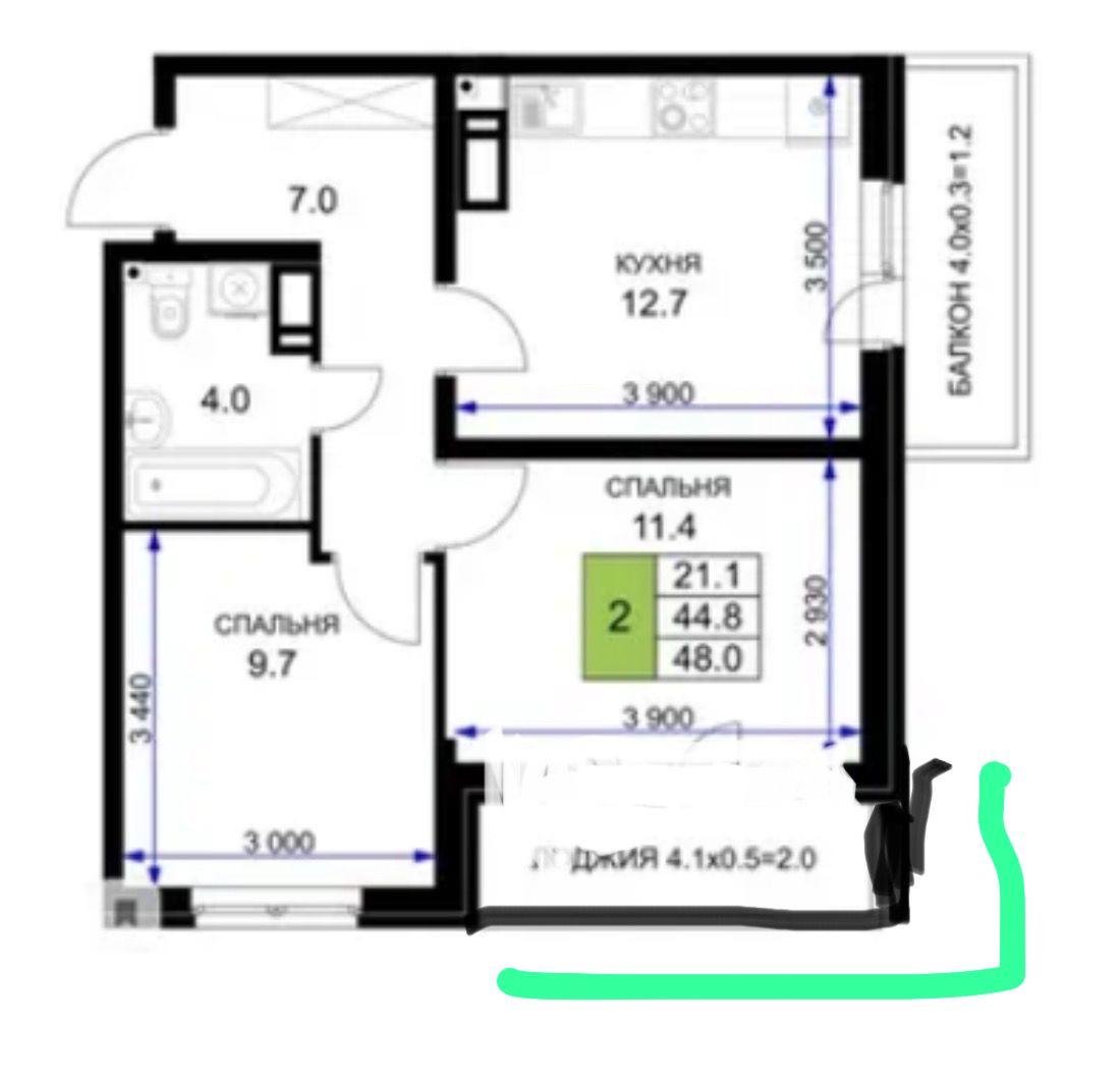 Фото №16: 2-комнатная квартира 52 м² - Краснодар, Прикубанский внутригородской округ, мкр. жилой комплекс Ракурс, ул. имени Героя Ростовского, 8к4