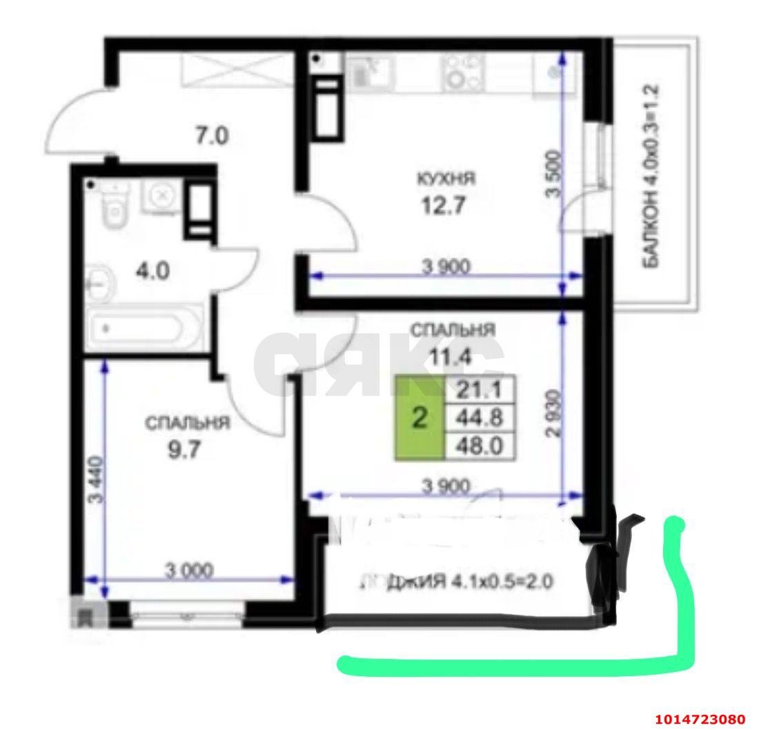 Фото №16: 2-комнатная квартира 52 м² - Краснодар, жилой комплекс Ракурс, ул. имени Героя Ростовского, 8к4