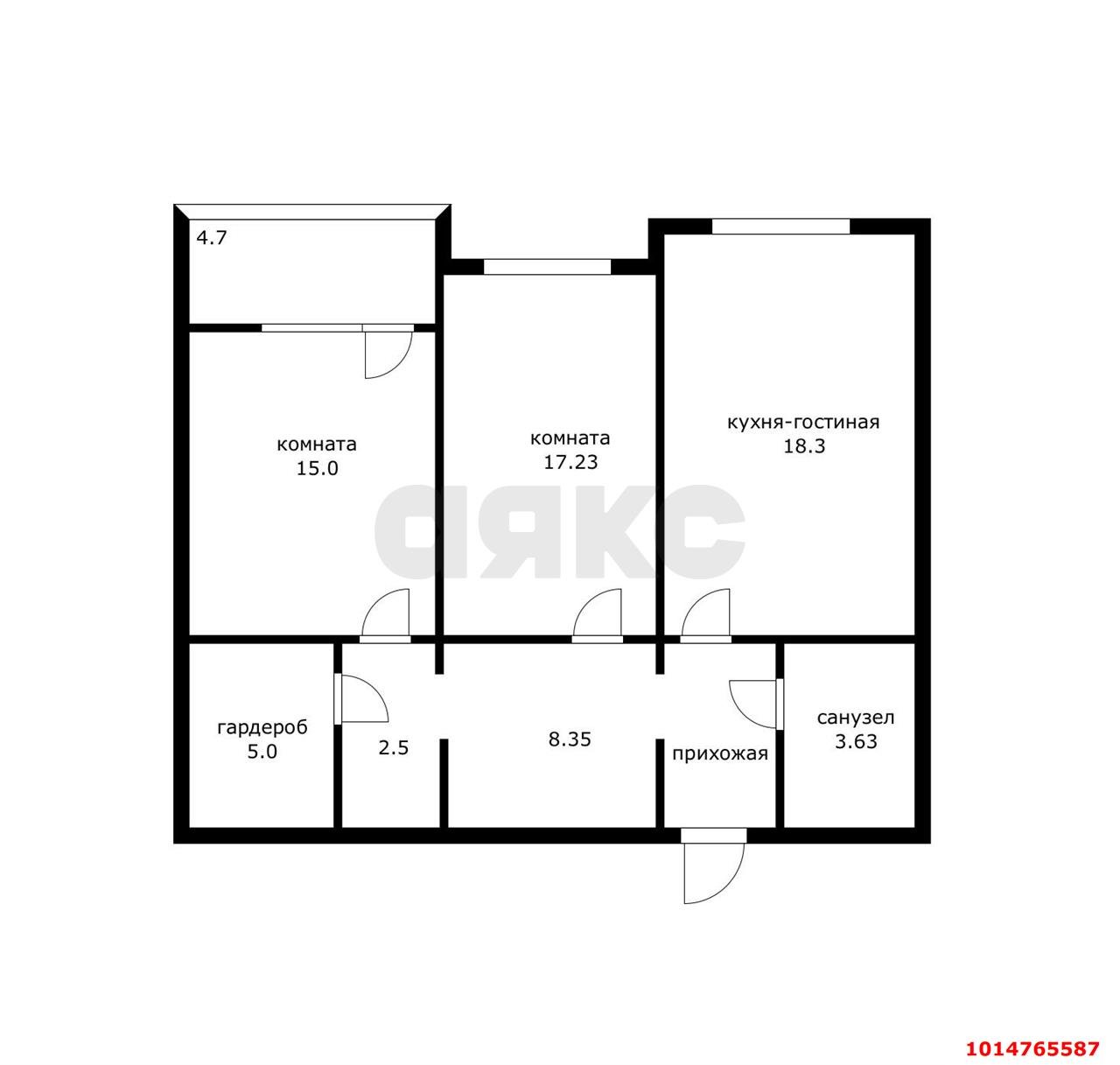 Фото №9: 2-комнатная квартира 77 м² - Краснодар, ЖК Покровский