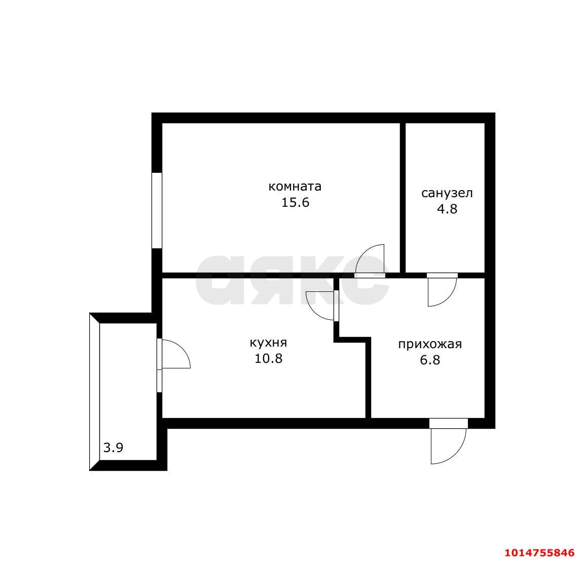 Фото №11: 1-комнатная квартира 38 м² - Российский, Прикубанский внутригородской округ, ул. Бигдая, 4