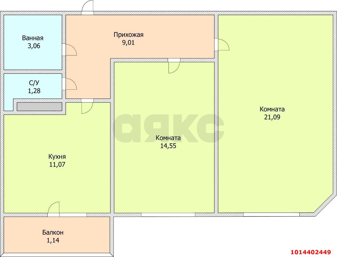 Фото №17: 2-комнатная квартира 70 м² - Краснодар, жилой комплекс Феникс, ул. имени Игнатова, 4/3к1