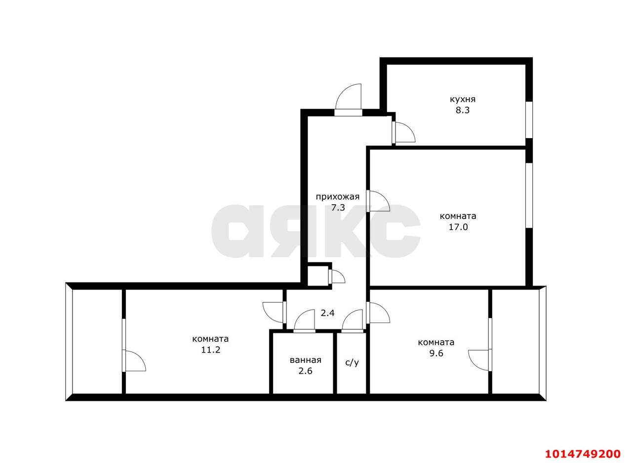 Фото №14: 3-комнатная квартира 65 м² - Краснодар, Карасунский внутригородской округ, мкр. Комсомольский, ул. Симферопольская, 44