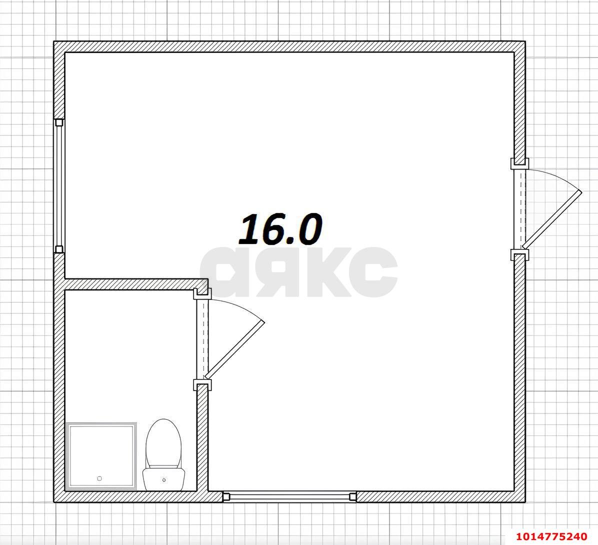 Фото №4: Студия 16 м² - Краснодар, Фестивальный, ул. имени Тургенева, 134