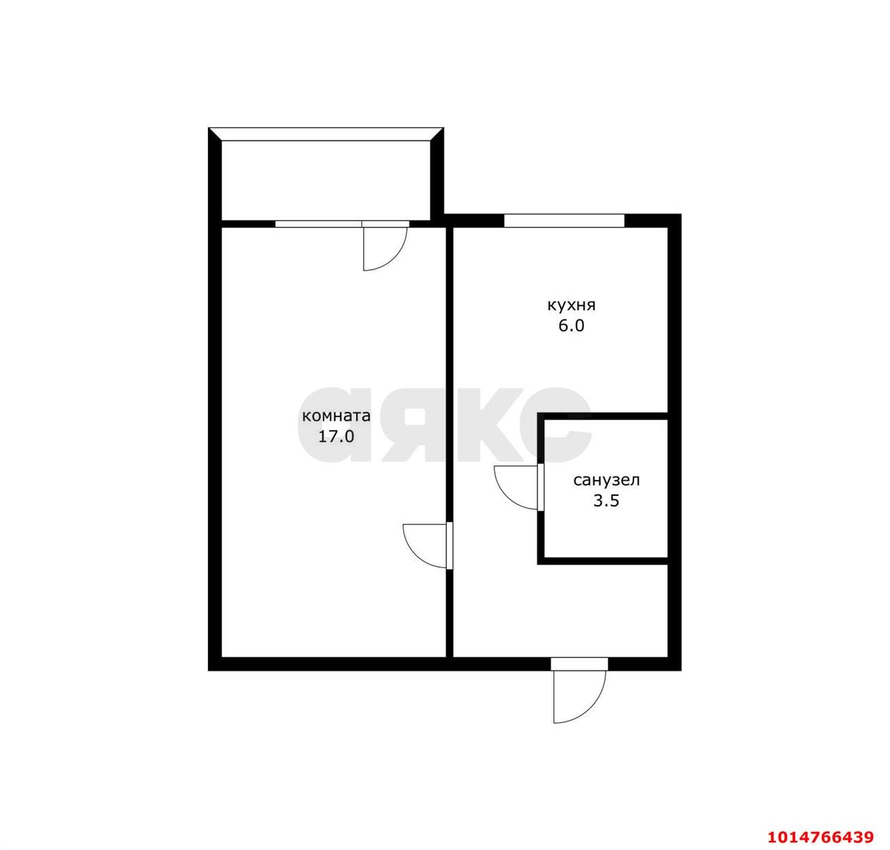 Фото №9: 1-комнатная квартира 30 м² - Краснодар, Черёмушки, ул. Селезнёва, 108