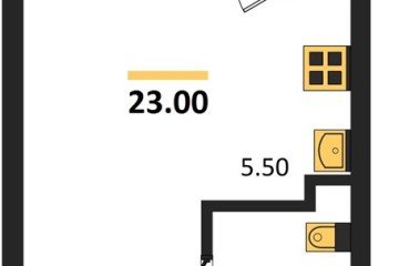 Фото №1: Студия 23 м² - Краснодар, мкр. жилой комплекс Архитектор, ул. Доблести, 8к1