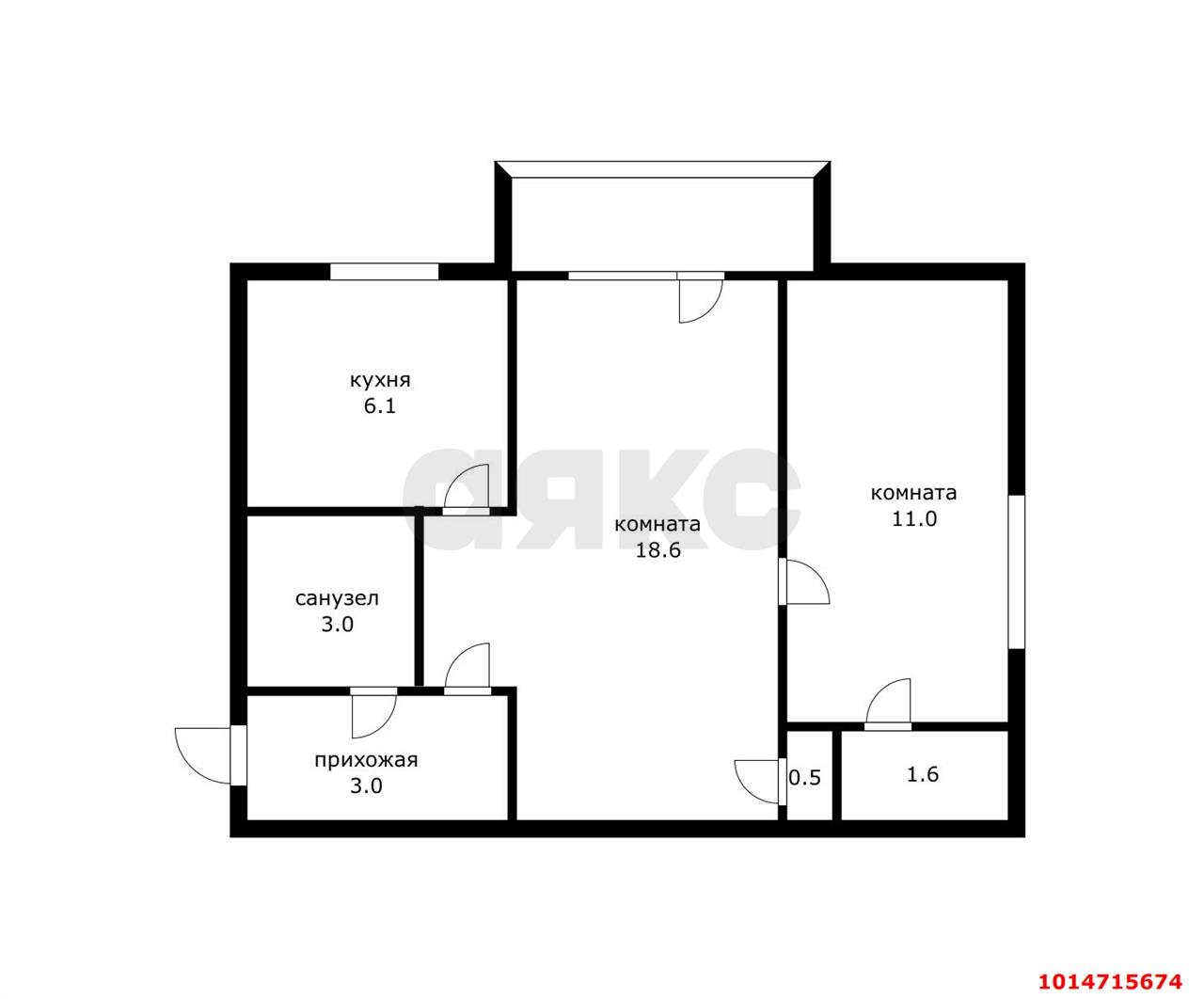 Фото №16: 2-комнатная квартира 44 м² - Краснодар, Черёмушки, ул. Димитрова, 120