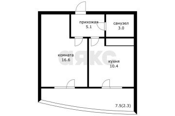 Фото №2: 1-комнатная квартира 37 м² - Краснодар, мкр. Черёмушки, ул. Обрывная, 22/1
