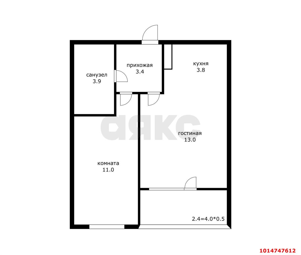 Фото №11: 1-комнатная квартира 34 м² - Краснодар, Прикубанский внутригородской округ, мкр. жилой комплекс Спортивная Деревня, ул. имени Генерала Корнилова, 14